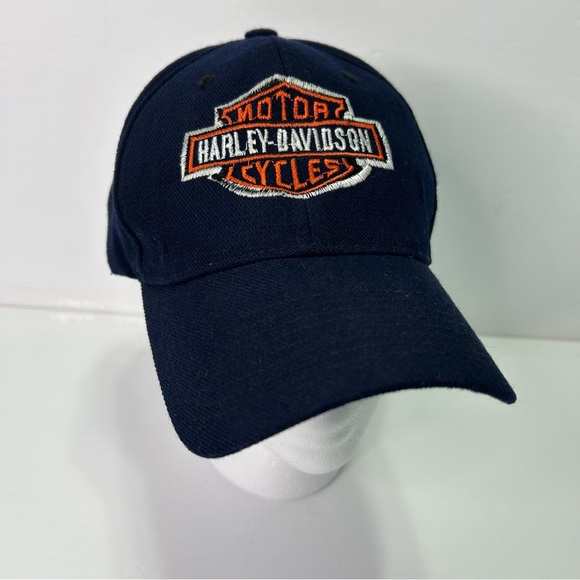 Harley-Davidson Accessories - Harley Davidson Navy Orange Baseball adjustable cap hat unisex